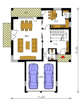 Floor plan of ground floor - NOVA 223